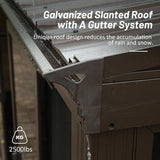 [10x12FT] Premium Against Wall Mounted Solarium Sunroom With Galvanized Steel Sloping Roof