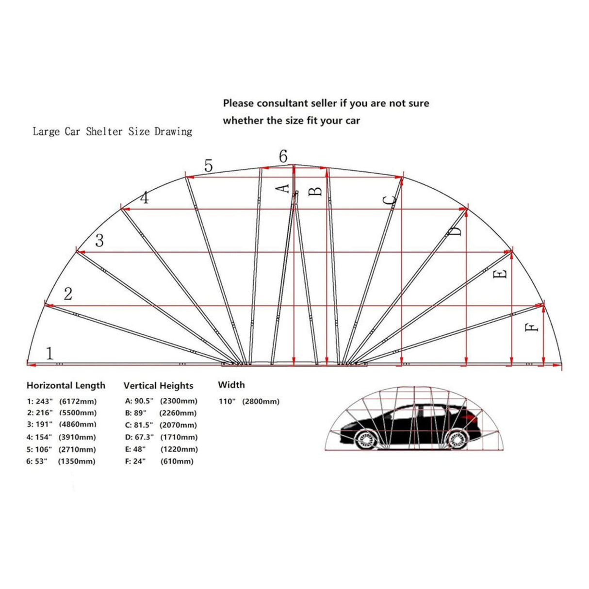 [09x20FT] Premium All-Weather Retractable Steel Frame Carport Canopy For Cars & SUVs