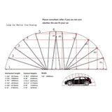 [09x20FT] Premium All-Weather Retractable Steel Frame Carport Canopy For Cars & SUVs
