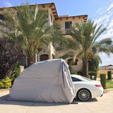 [09x20FT] Premium All-Weather Retractable Steel Frame Carport Canopy For Cars & SUVs