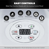 Premium Blow Up 6 Person Sauna Pool Hot Tub With 130 Jets, 7FT (97463510)