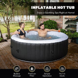 Premium Blow Up 6 Person Sauna Pool Hot Tub With 130 Jets, 7FT (97463510)
