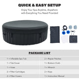 Premium Blow Up 6 Person Sauna Pool Hot Tub With 130 Jets, 7FT (97463510)