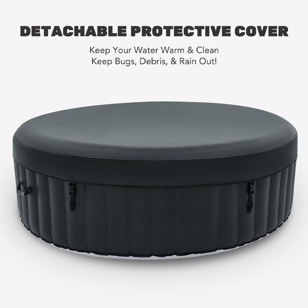 Premium Blow Up 6 Person Sauna Pool Hot Tub With 130 Jets, 7FT (97463510)