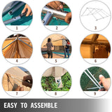 Premium Canvas Frame Fire Water Camping Wall Hunting Tent, 12x14'