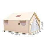 Premium Canvas Frame Fire Water Camping Wall Hunting Tent, 12x14'