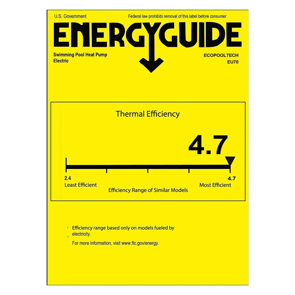 Premium Electric Backyard Swimming Pool Heater Pump For Above And Inground Pools, 6500 Gallons (93571486)