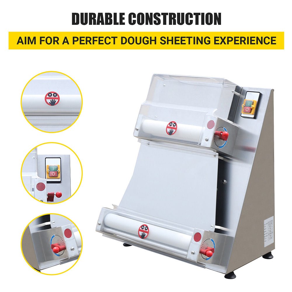 Premium Electric Commercial Pizza Dough Roller Pastry Sheeter Press Machine, 16" (91483627)