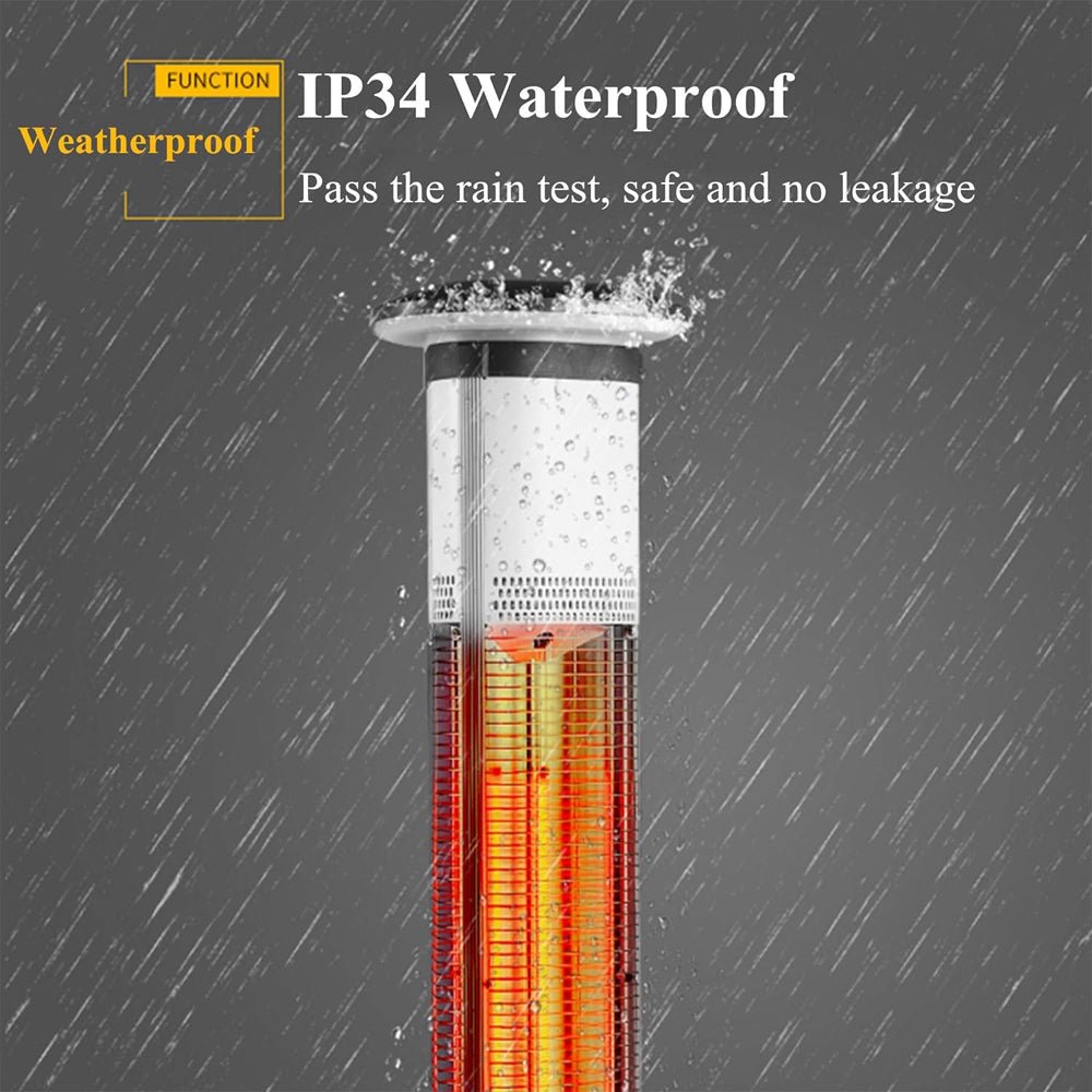 Premium Electric Outdoor Carbon Tube Infrared Patio Heater With 3 Power Levels (96417582)