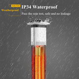 Premium Electric Outdoor Carbon Tube Infrared Patio Heater With 3 Power Levels (96417582)