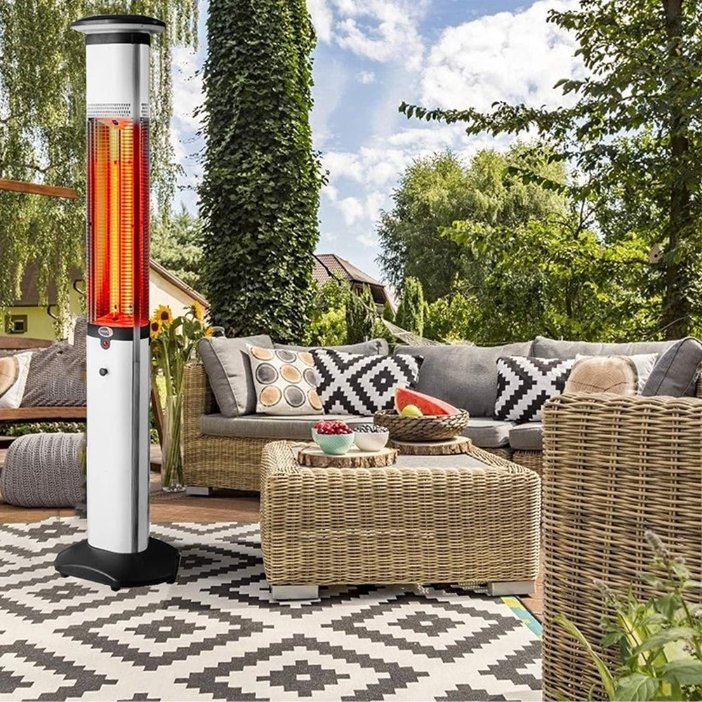 Premium Electric Outdoor Carbon Tube Infrared Patio Heater With 3 Power Levels (96417582)