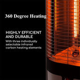 Premium Electric Outdoor Carbon Tube Infrared Patio Heater With 3 Power Levels (96417582)