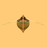 Premium Elegant Matte Finish Wooden Canoe With Ribs & Curved Bow (91647253)
