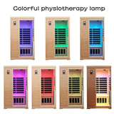 Premium Hemlock Wood Two Person FAR Infrared Sauna Room W/ Glass Door, 1750W (96081525)