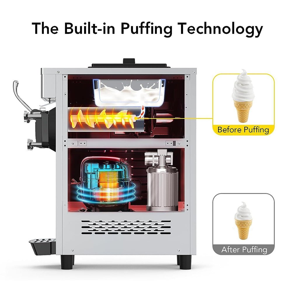 Premium Industrial Single Flavor Soft Serve Ice Cream Maker Machine, 1200W (93681752)