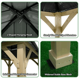 [10x10FT] Premium Outdoor Patio Hardtop Gazebo W/ Double Steel Roof (91201291)