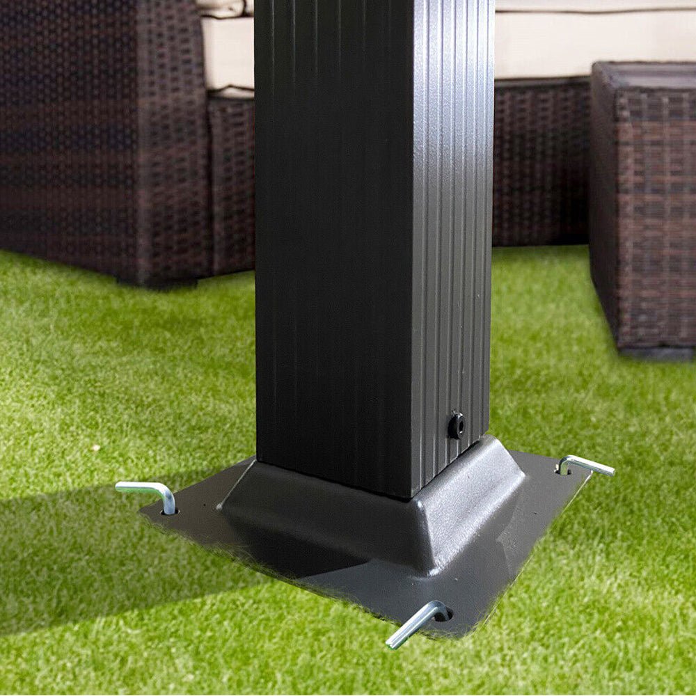 [10x10FT] Premium Outdoor Patio Retractable Pergola Sun Shelter With Canopy (93145726)