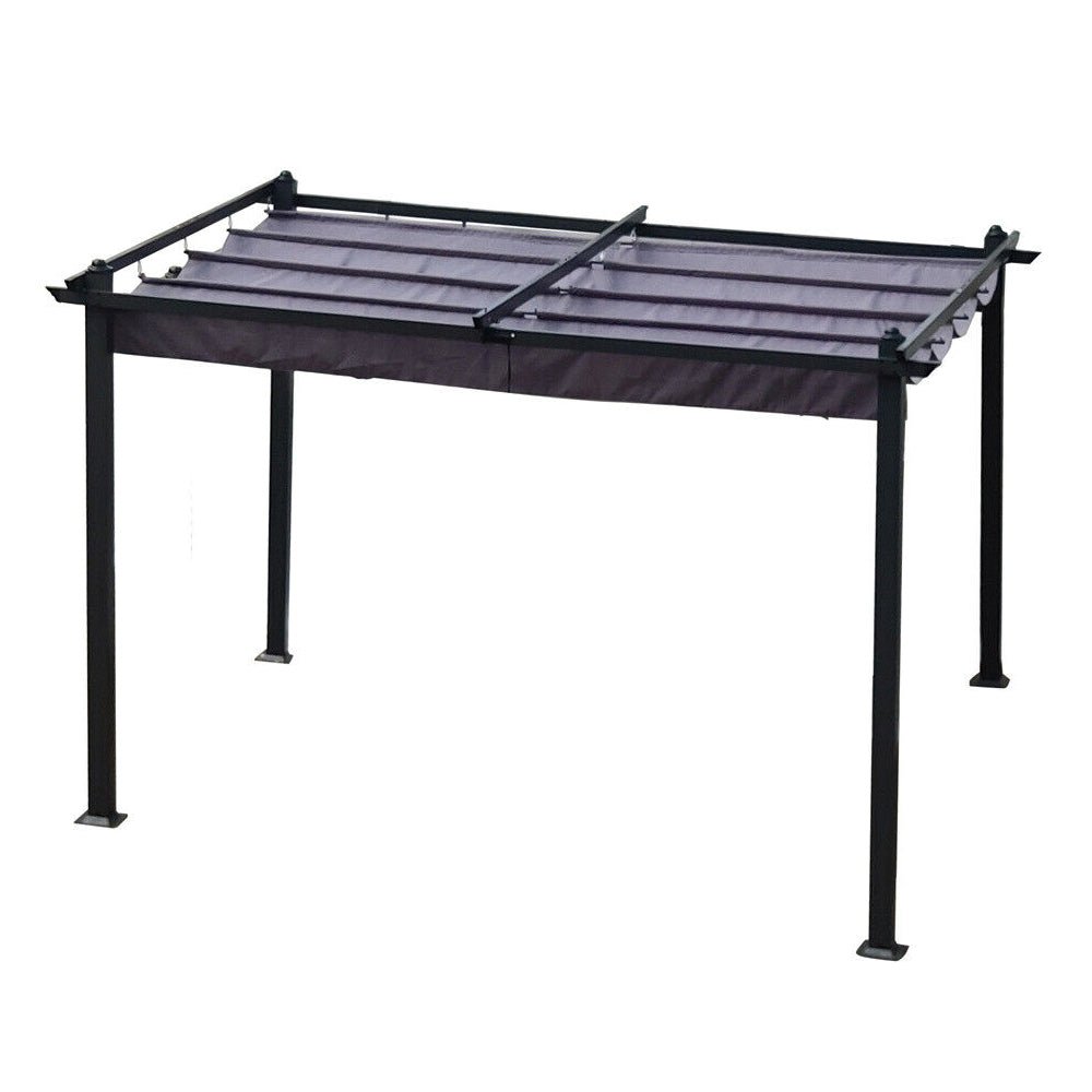 [10x13FT] Premium Outdoor Patio Retractable Pergola With Canopy (97201864)