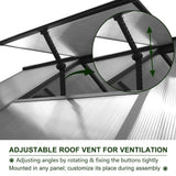 [06x12FT] Premium Polycarbonate Gray Walk-In Greenhouse Kit With Adjustable Vent And Lockable Door (97135264)