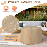 Premium Round Outdoor Propane Patio Gas Fire Pit Table W/ Lava Rock & Cover, 36" (98524173)