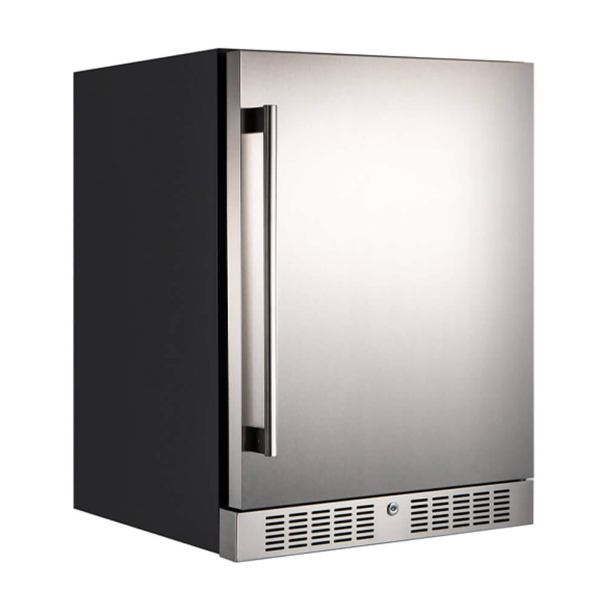 Premium Single Door Stainless Steel Built-In Wine Beverage Undercounter Refrigerator, 5.3 Cu.Ft.