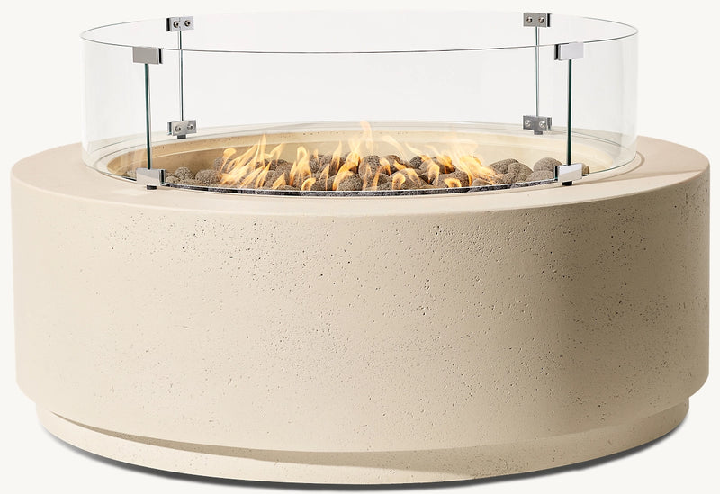 RH Orizaba Round Fire Table