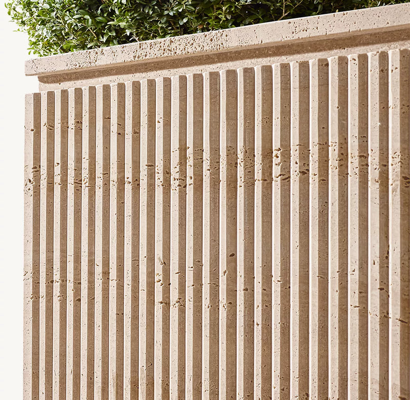 RH Byron Reeded Stone Planter