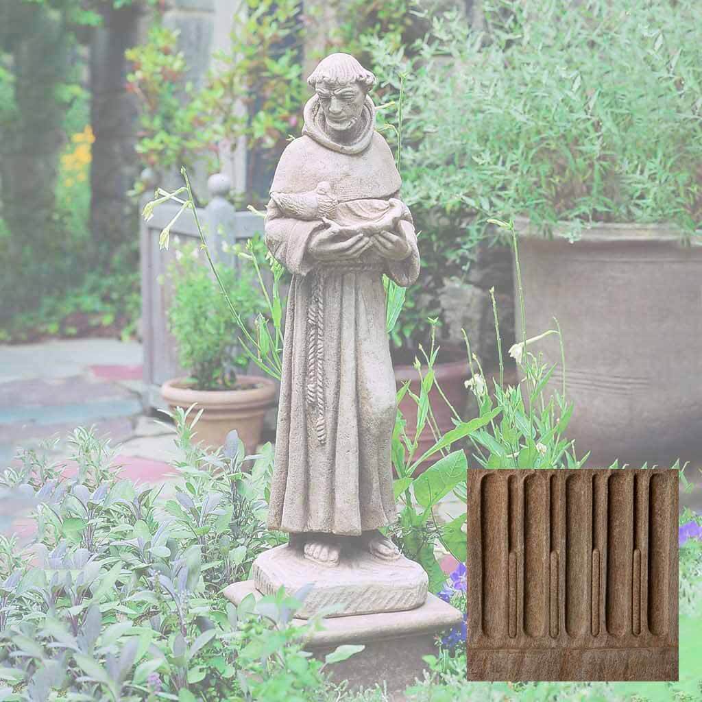 Campania St. Francis w/ Shell Garden Statue - R-024