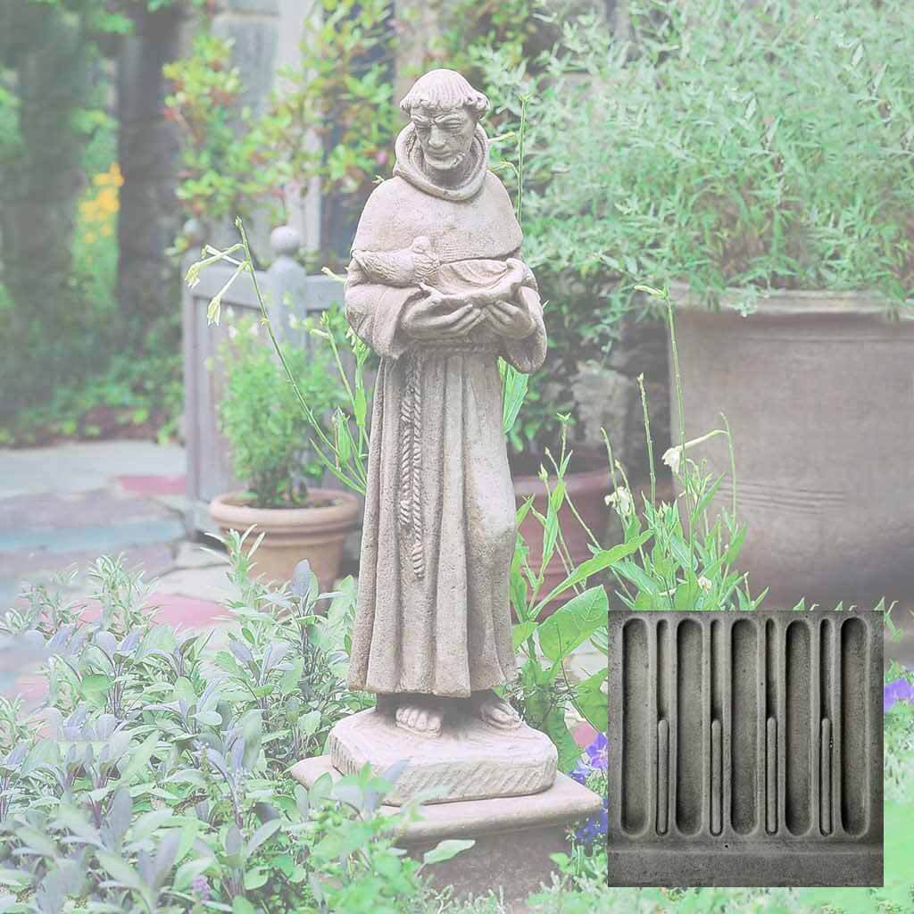 Campania St. Francis w/ Shell Garden Statue - R-024