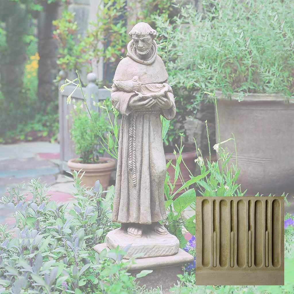 Campania St. Francis w/ Shell Garden Statue - R-024