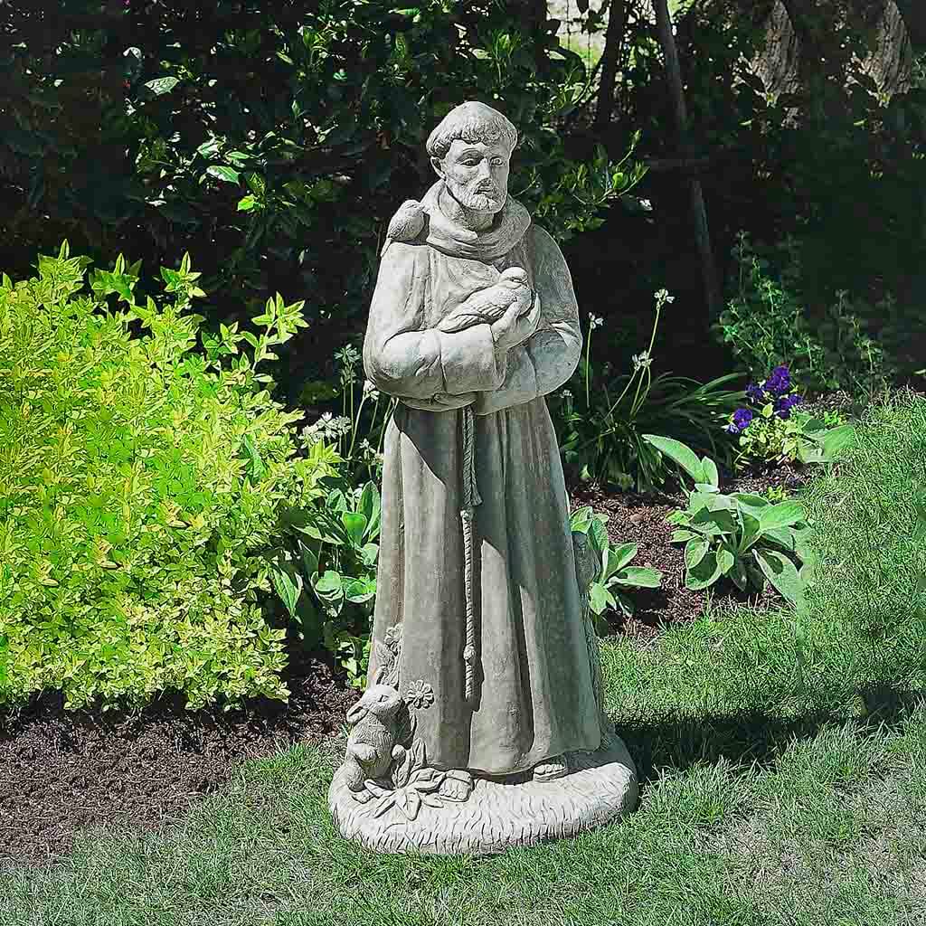 Campania 36" St. Francis w/ Animals Garden Statue - R-027