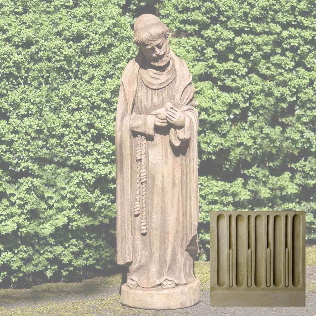 Campania St. Francis w/ Baby Bird Garden Statue - R-101