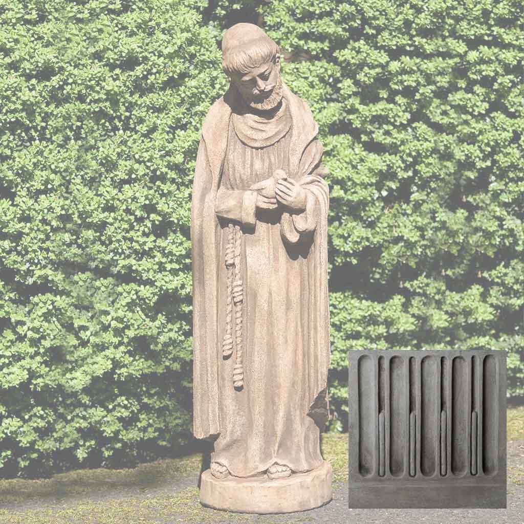 Campania St. Francis w/ Baby Bird Garden Statue - R-101