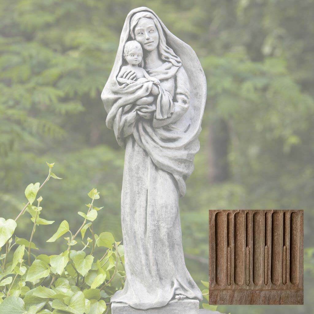 Campania Standing Madonna and Child Garden Statue - R-105