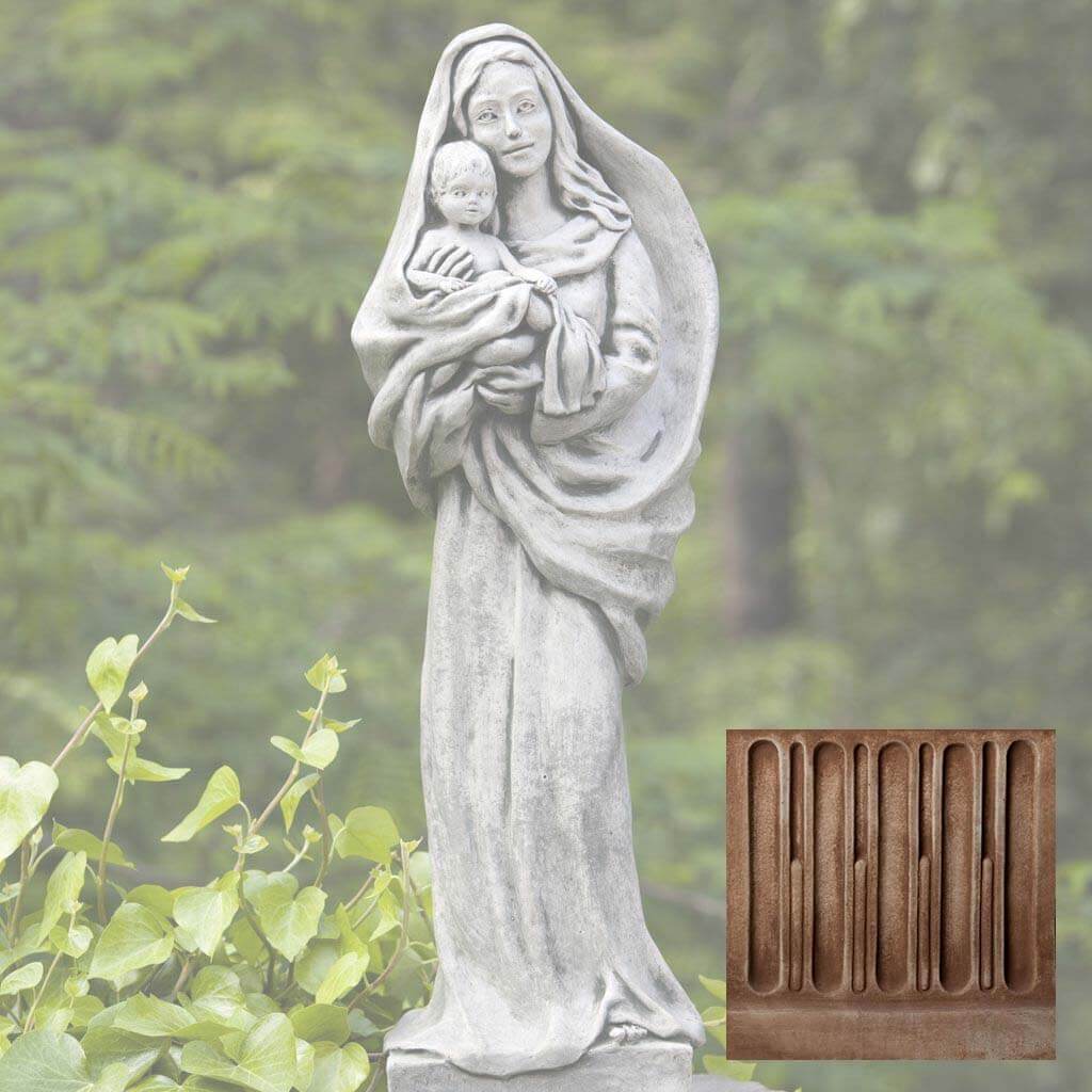 Campania Standing Madonna and Child Garden Statue - R-105