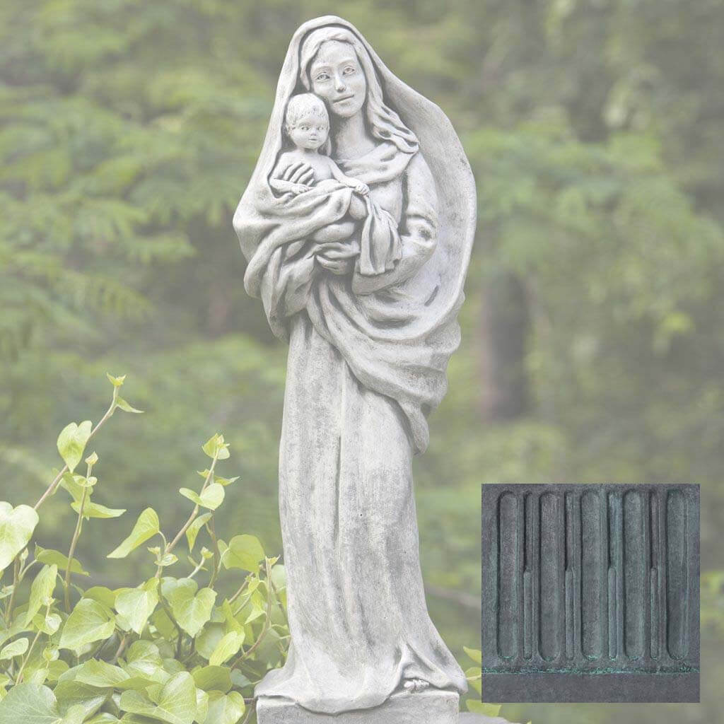 Campania Standing Madonna and Child Garden Statue - R-105
