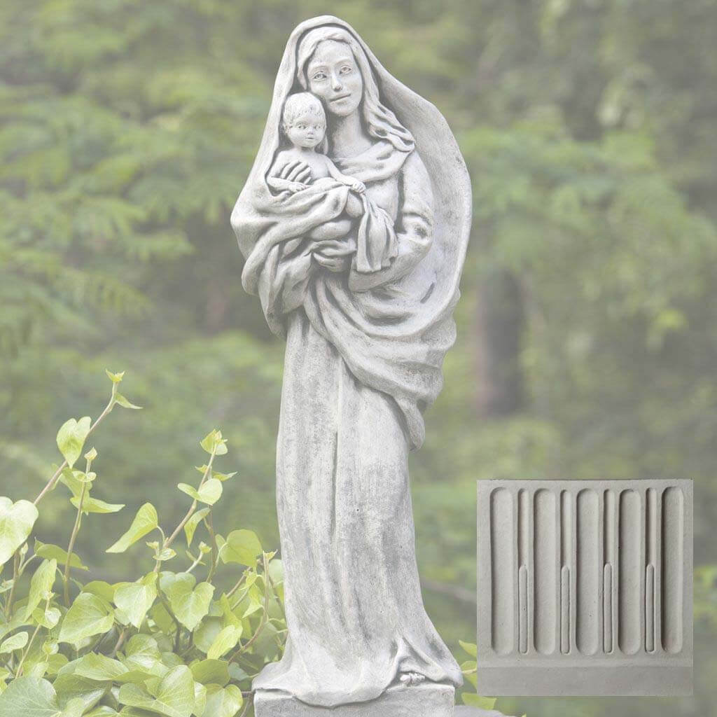 Campania Standing Madonna and Child Garden Statue - R-105
