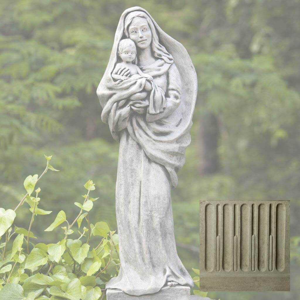 Campania Standing Madonna and Child Garden Statue - R-105