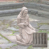 Campania Kneeling St. Francis w/ Bird Garden Statue - R-116