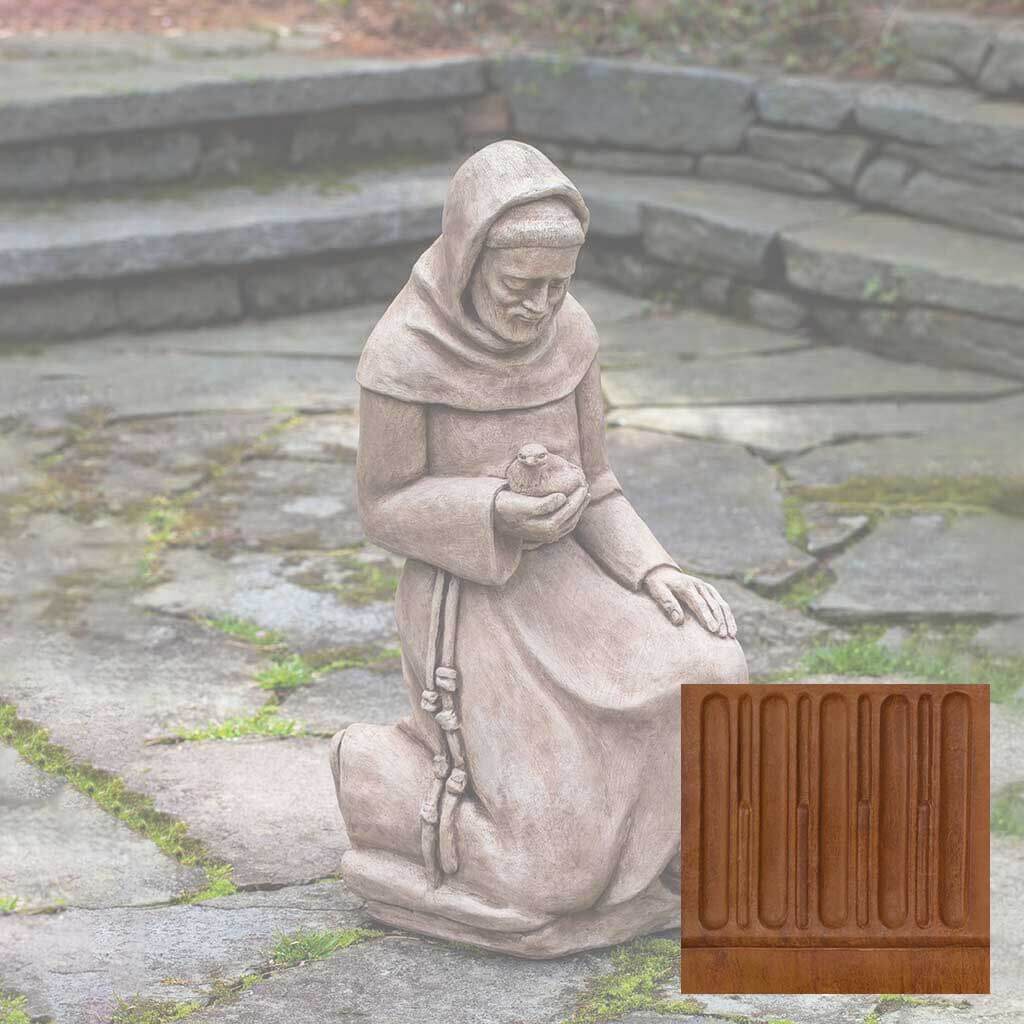 Campania Kneeling St. Francis w/ Bird Garden Statue - R-116