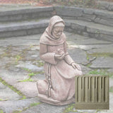 Campania Kneeling St. Francis w/ Bird Garden Statue - R-116
