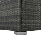 Large Premium Rattan Wicker Circular Patio Sofa Set With Tempered Glass Coffee Table And 6 Pillows