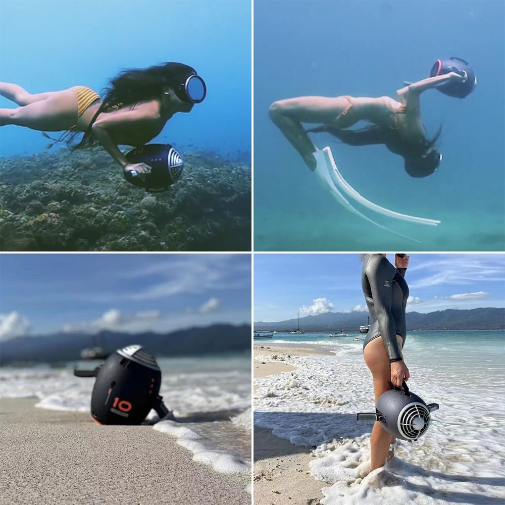 RBS WARP 10 630W 3-Speed Underwater Sea Scooter For Scuba Diving And Snorkeling