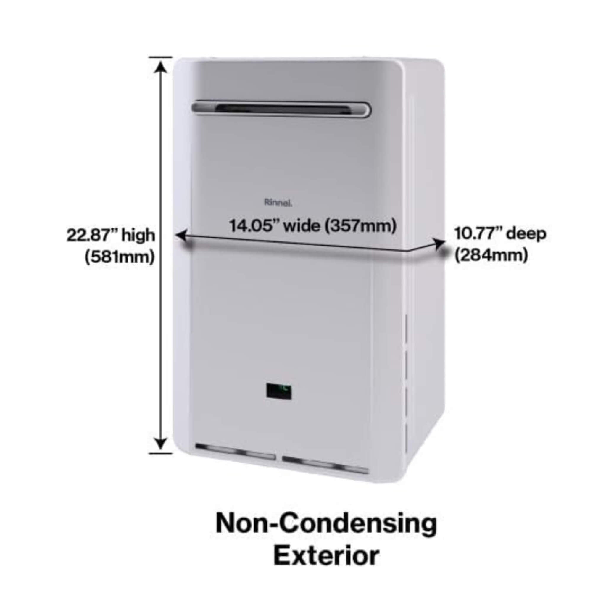 Rinnai 8.5 GPM Indoor 180K BTU Non Condensing Tankless Water Heater [351-RE180IN]
