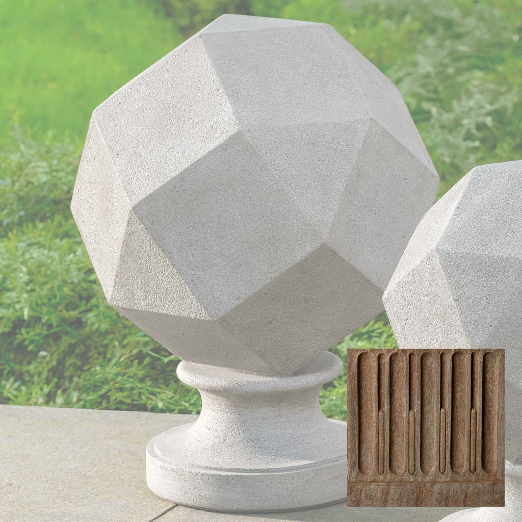 Campania Polyhedron Finial, Large Garden Statue - S-543