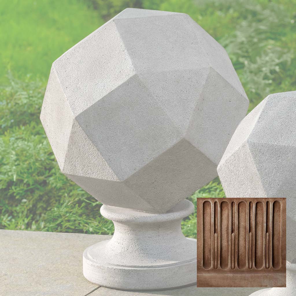 Campania Polyhedron Finial, Large Garden Statue - S-543