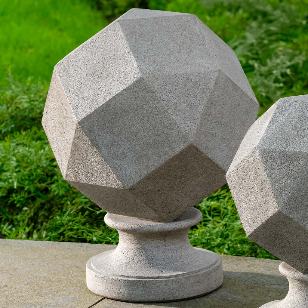 Campania Polyhedron Finial, Large Garden Statue - S-543