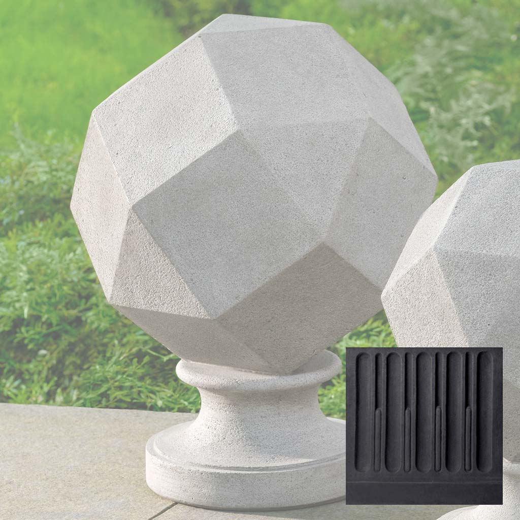 Campania Polyhedron Finial, Large Garden Statue - S-543