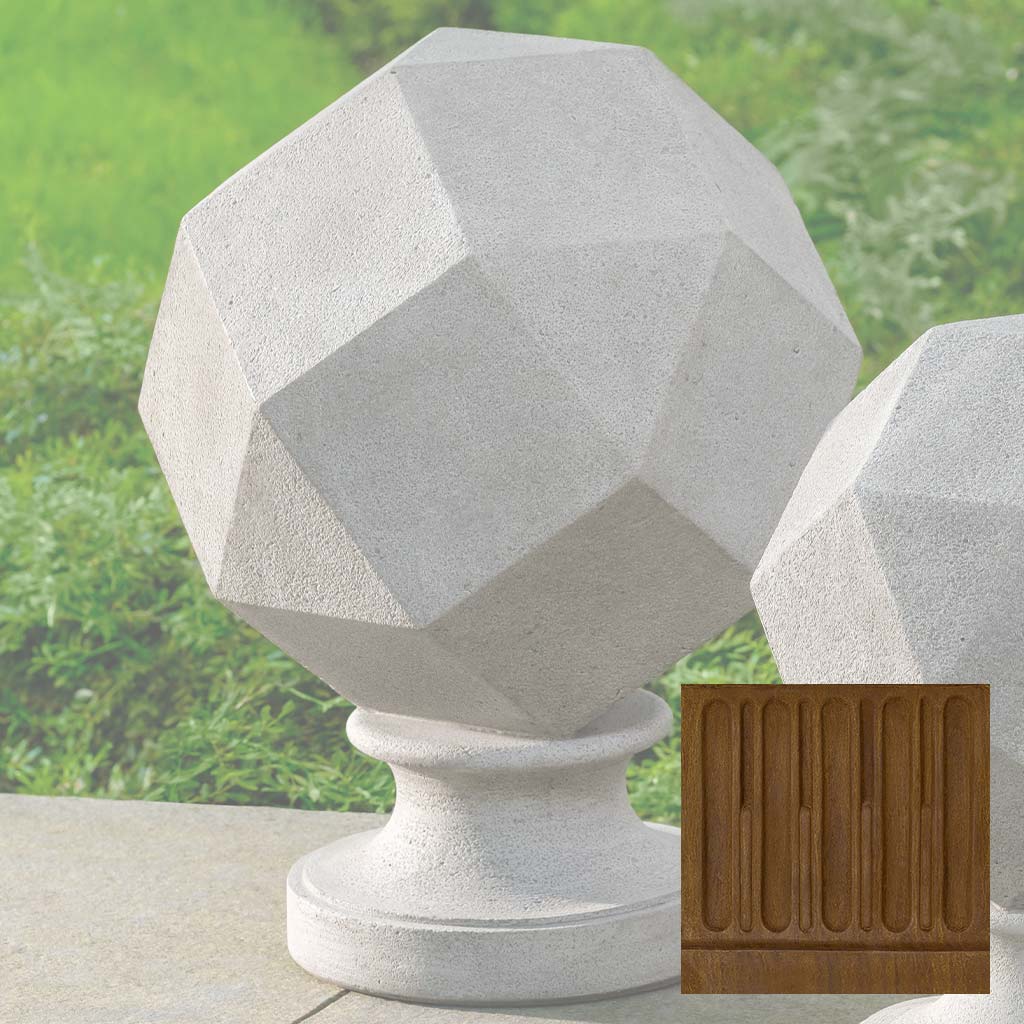 Campania Polyhedron Finial, Large Garden Statue - S-543