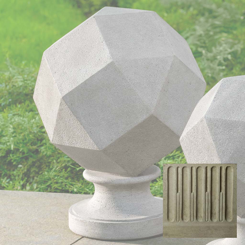 Campania Polyhedron Finial, Large Garden Statue - S-543